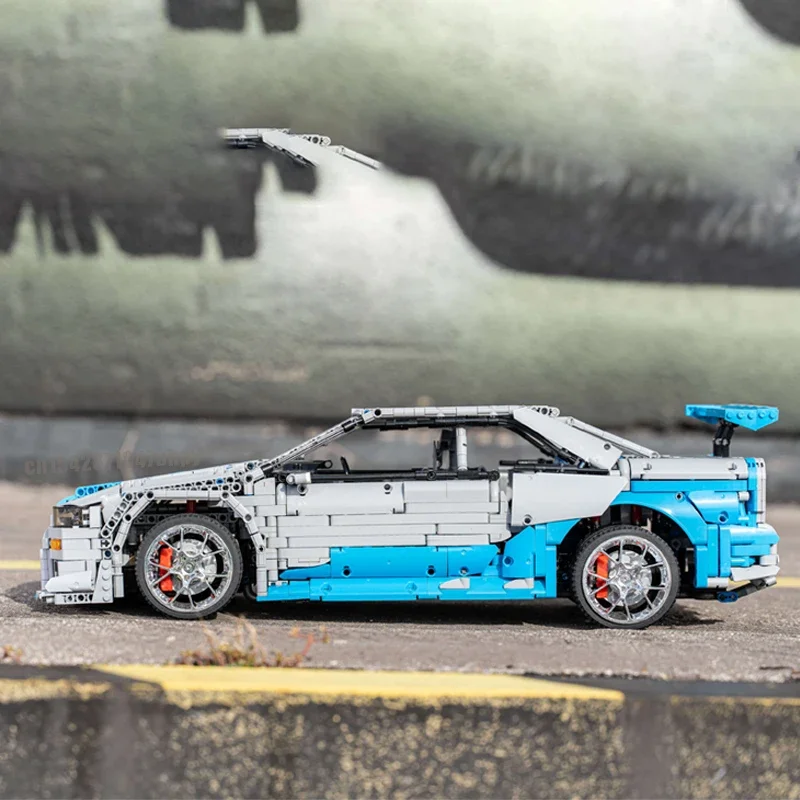 Model Kit R34 - 3383PCS supercar modelbouwset blok zelfsluitende bakstenen