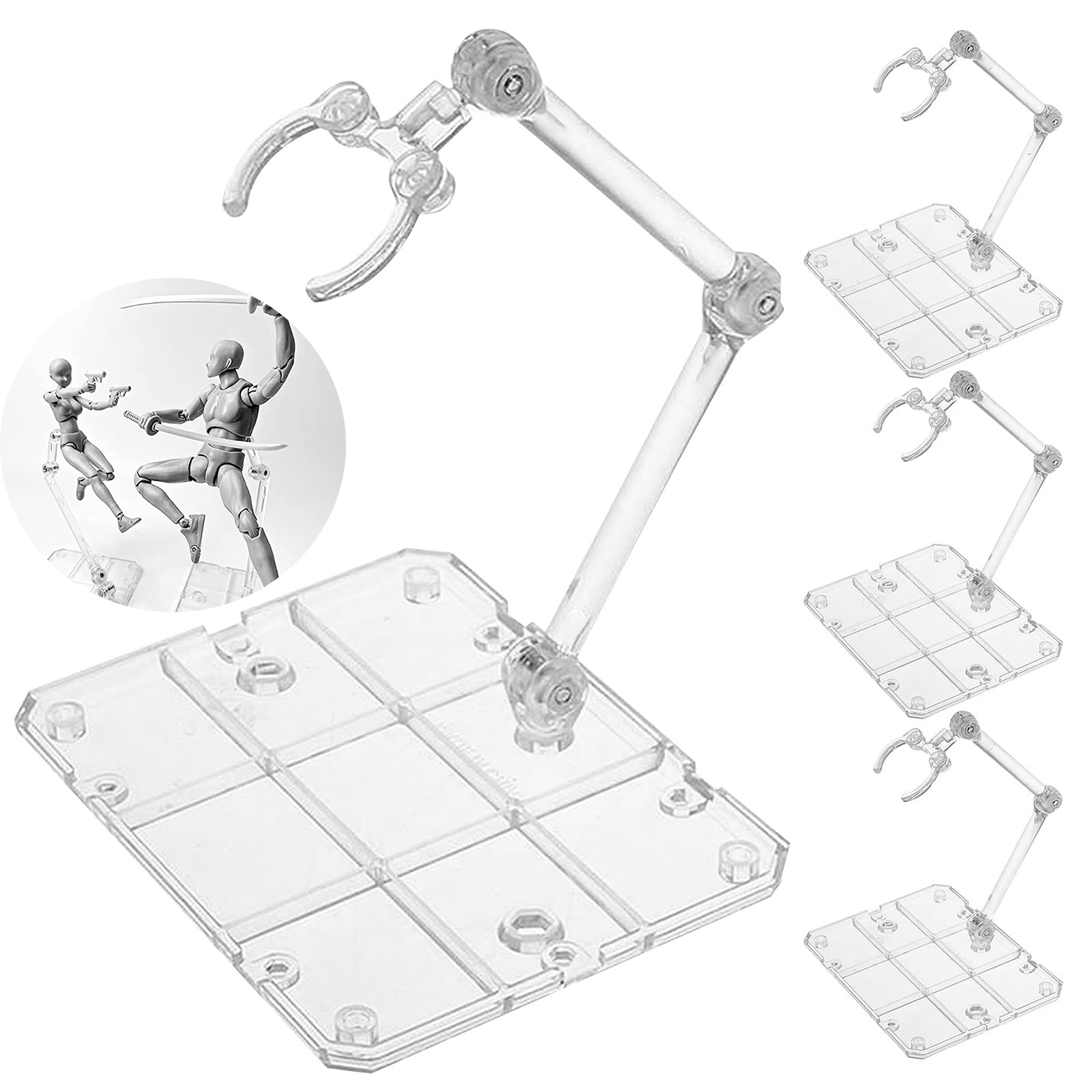 Model Kit Jms - Clear Action Figure Stand, Montage Action