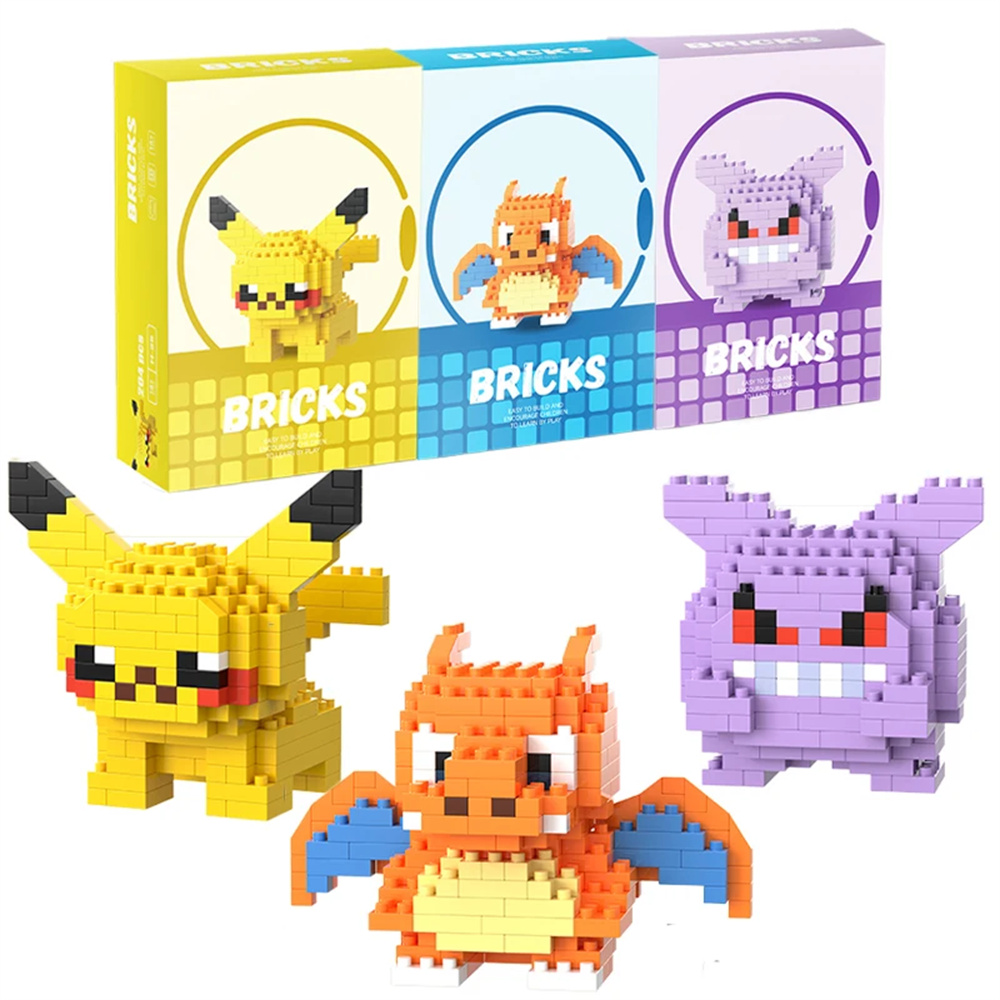 Model Kit Lego - Pokemon Micro Bouwstenen Pikachu Dragonite Gengar
