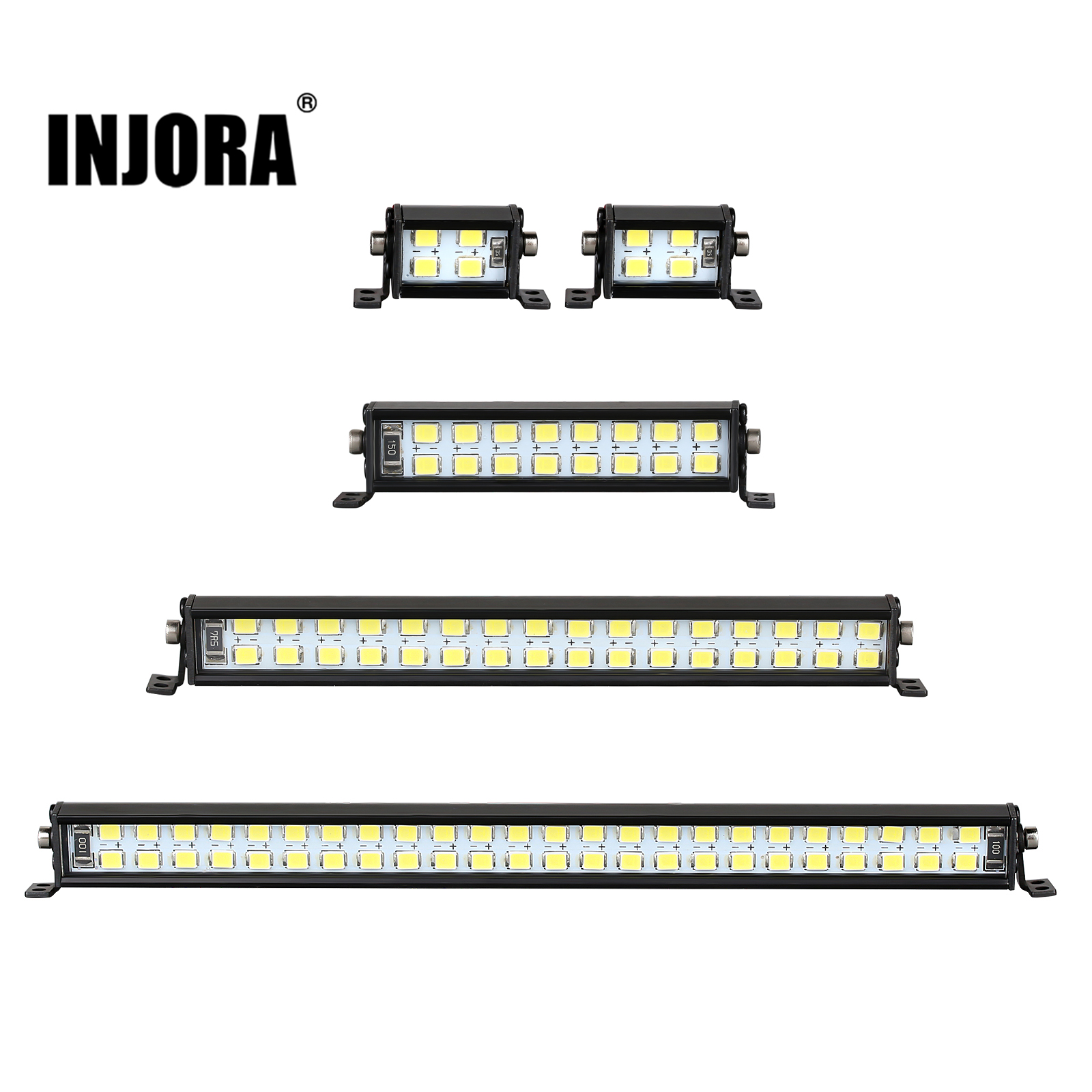 Model Kit Tamiya - INJORA Heldere Lichtbalk 17/52/102/147mm voor 1/10