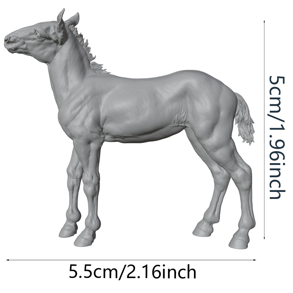 Model Kit Horse - Zeer gedetailleerde print, realistisch paardbeeldje van