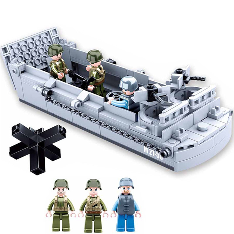 Model Kit U Boat - Sluban Ww2 Us Militair Higgins Landingsvaartuig