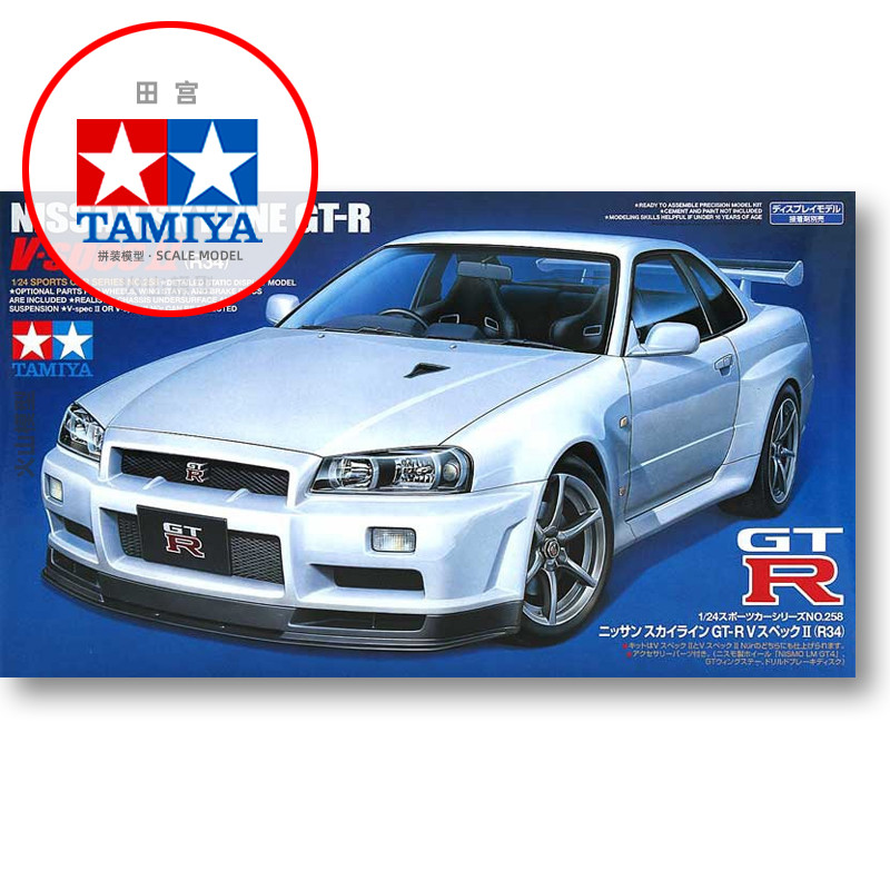 Model Kit R34 - Statische montage automodel Tamiya-24258 1/24 GT-R
