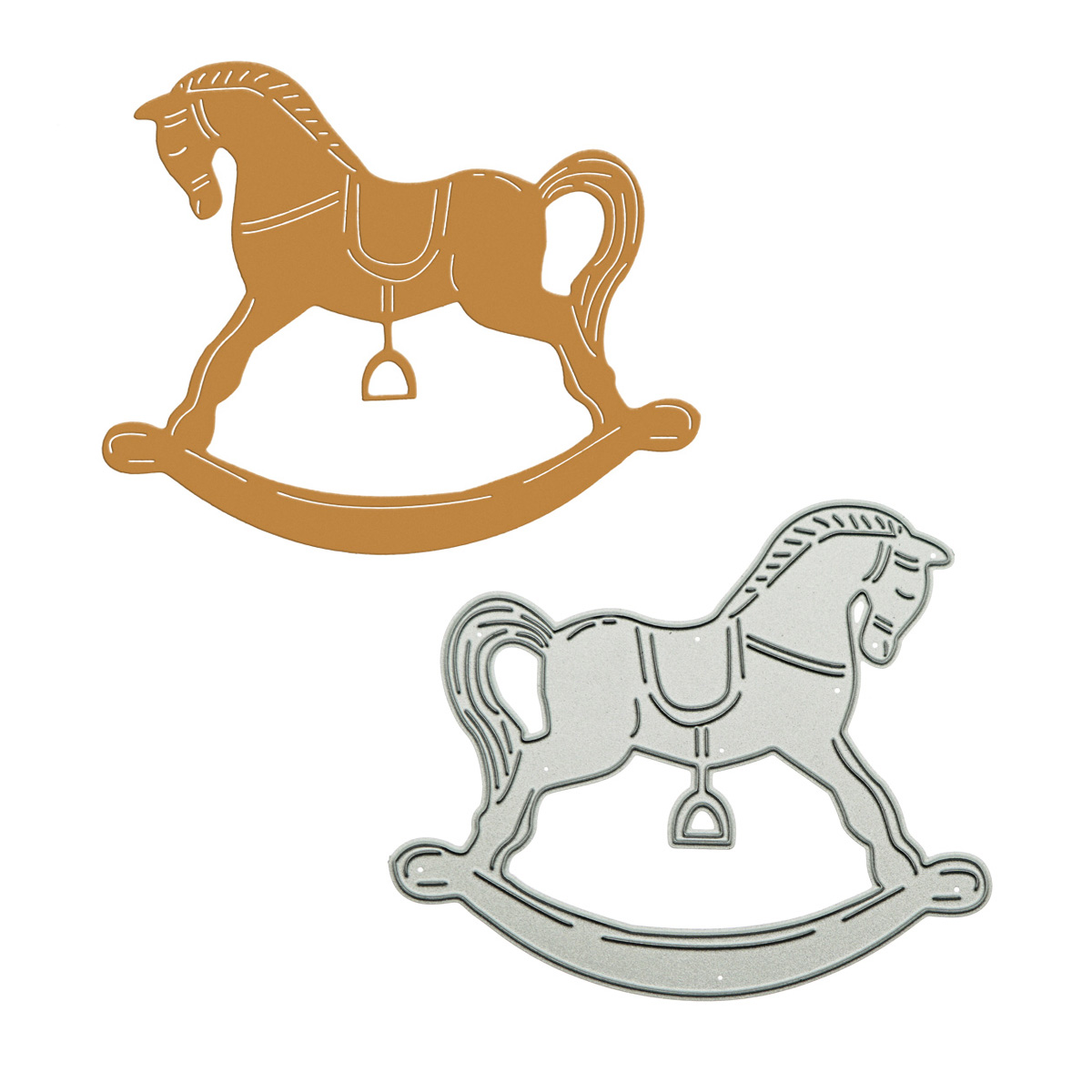 Model Kit Horse - Metalen Stansmessen Scrapbooking Houten Hobbelpaard Patroon