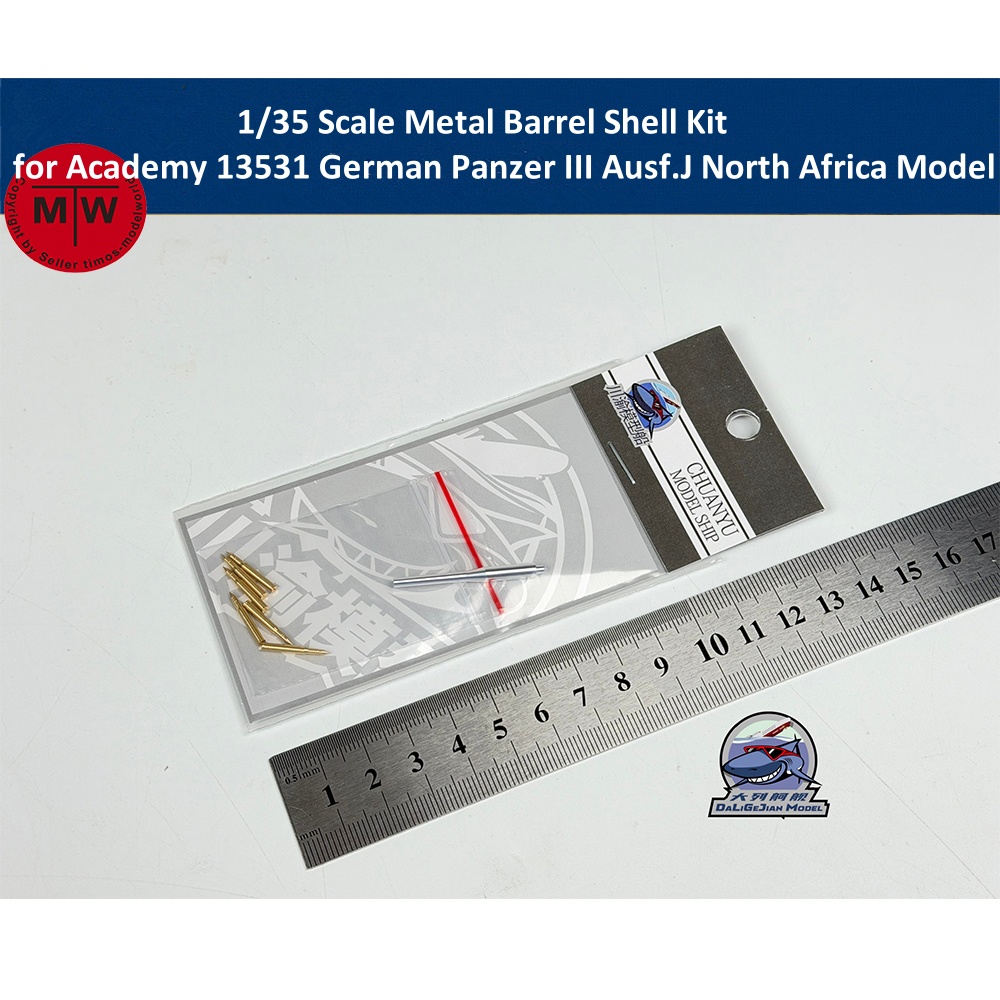Model Kit Academy - 1/35 Schaal Metalen Barrel Shell Kit