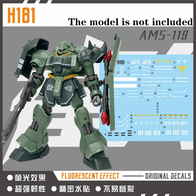 Model Kit Jms - Master Waterslide Decal H181 Hoge Precisie