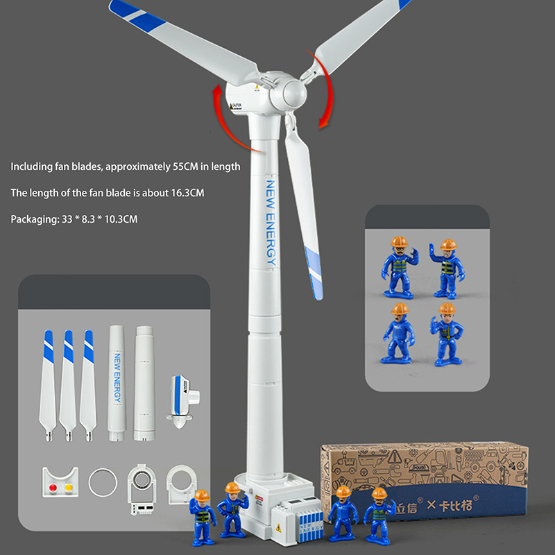 Model Kit Plastic - Simulatiespeelgoed voor windturbinemodel voor kinderen -