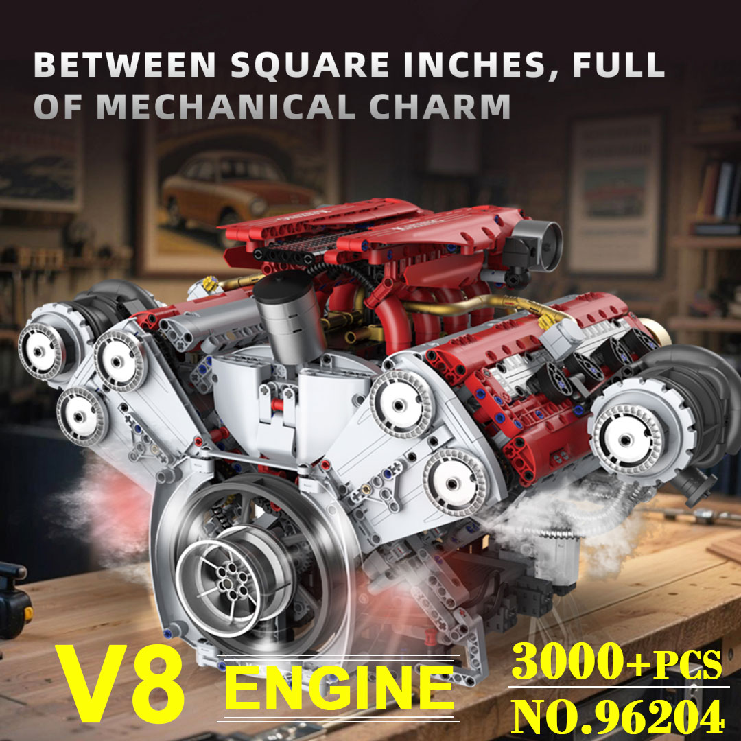 Gemotoriseerde V8 Motor 3201 S - Model Kit V8 Engine recensie en prijs