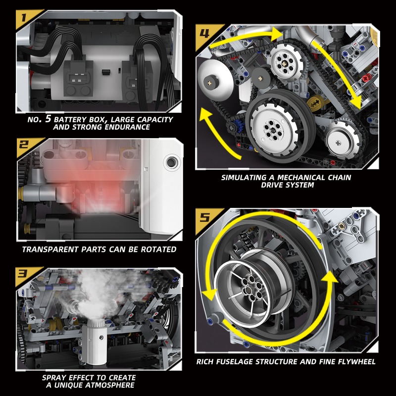 Gemotoriseerde V8 Motor 3201 S - Model Kit V8 Engine recensie en prijs