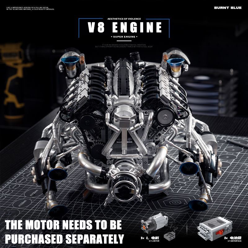 MOC Supercar V8 Motor Bouwsten - Model Kit V8 Engine recensie en prijs