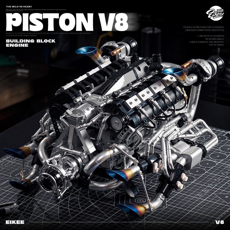 MOC Supercar V8 Motor Bouwsten - Model Kit V8 Engine recensie en prijs