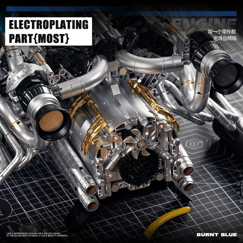 MOC Supercar V8 Motor Bouwsten - Model Kit V8 Engine recensie en prijs