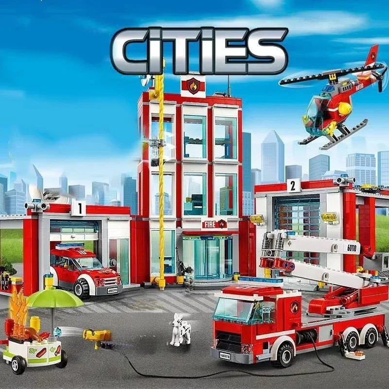 Stad Brandweerkazerne Helikopt - Model Kit Lego recensie en prijs