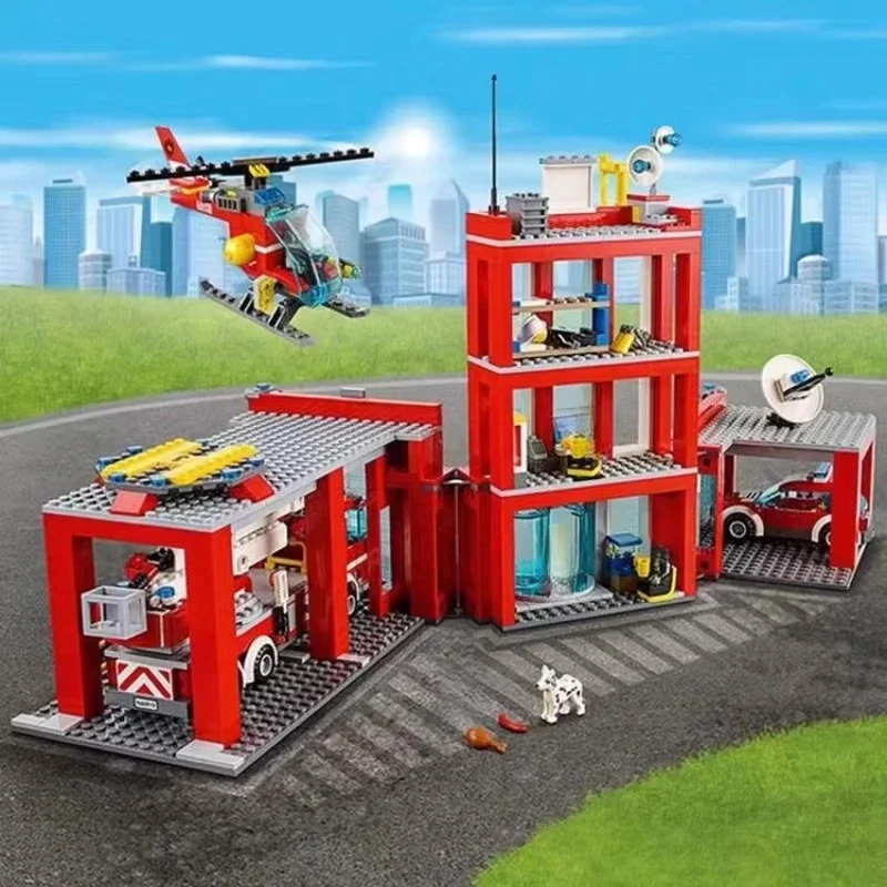 Stad Brandweerkazerne Helikopt - Model Kit Lego recensie en prijs