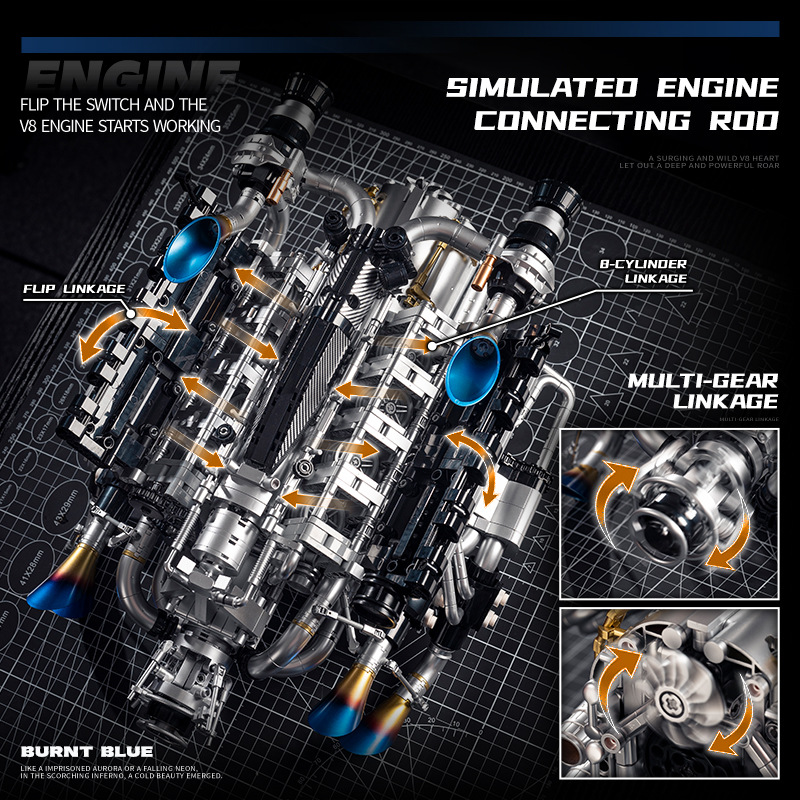 Technische Supercar V8 Motor B - Model Kit Lego recensie en prijs