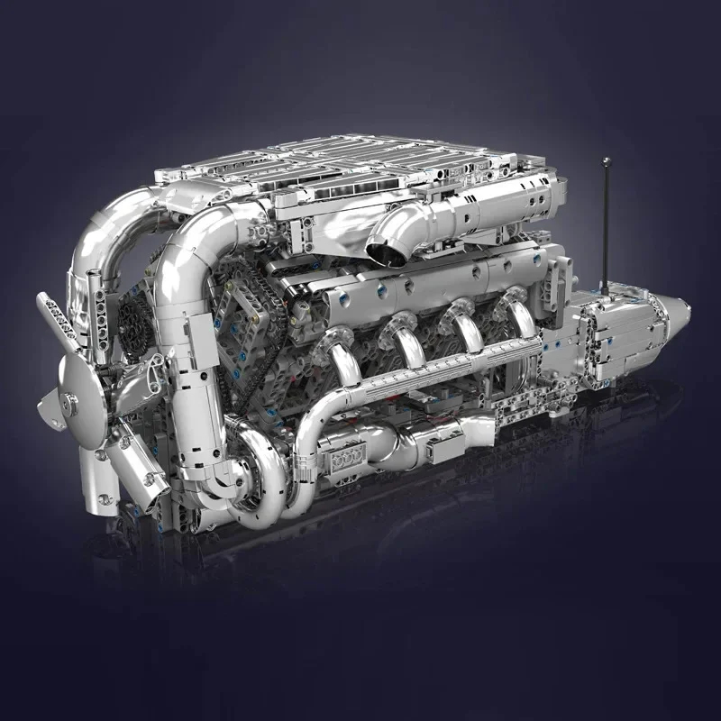 Mould King 10168 V8 Twin Turbo - Model Kit V8 Engine recensie en prijs