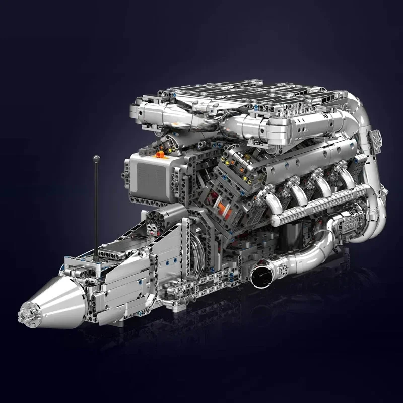 Mould King 10168 V8 Twin Turbo - Model Kit V8 Engine recensie en prijs