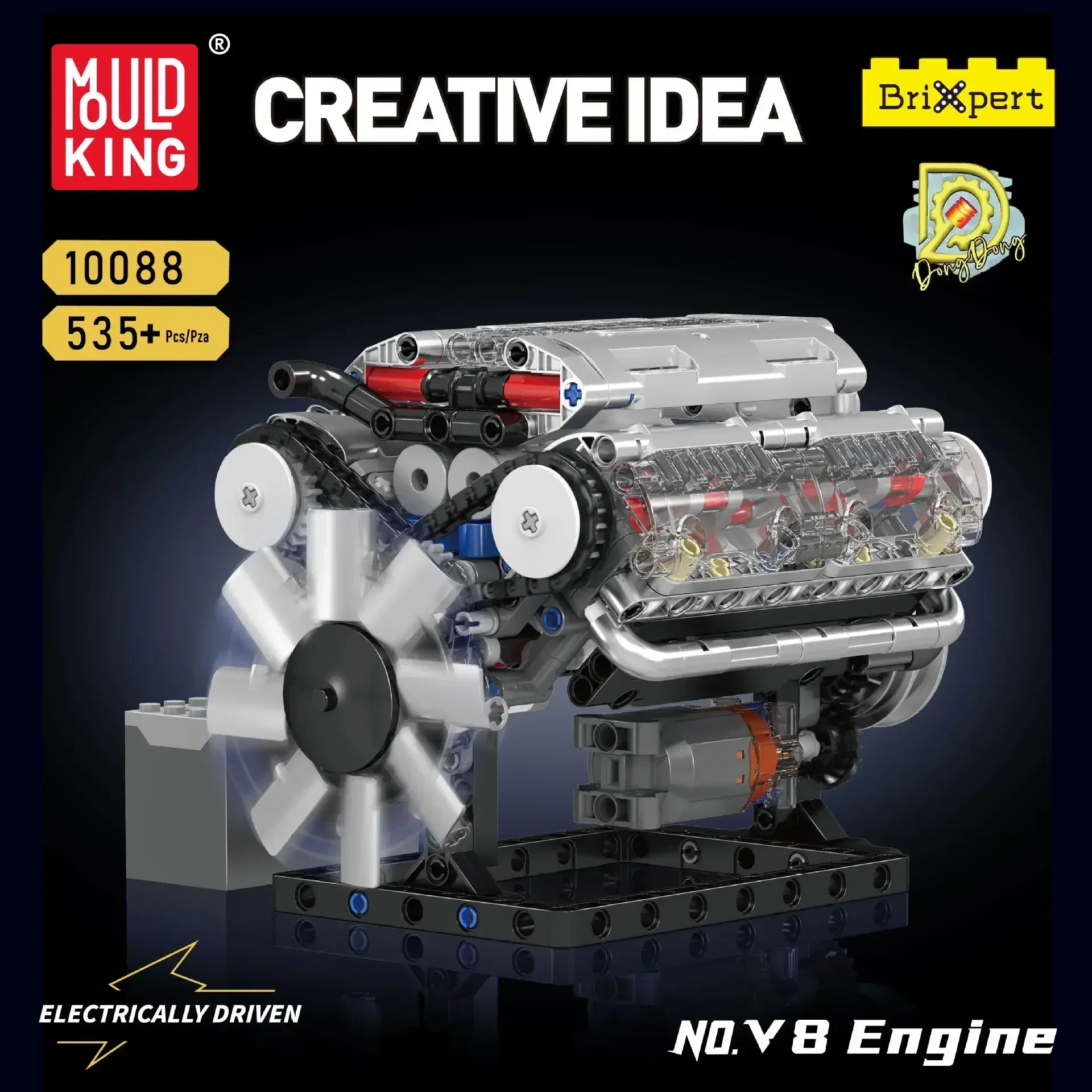 Mold King V8 Motor Bouwstenen  - Model Kit V8 Engine recensie en prijs