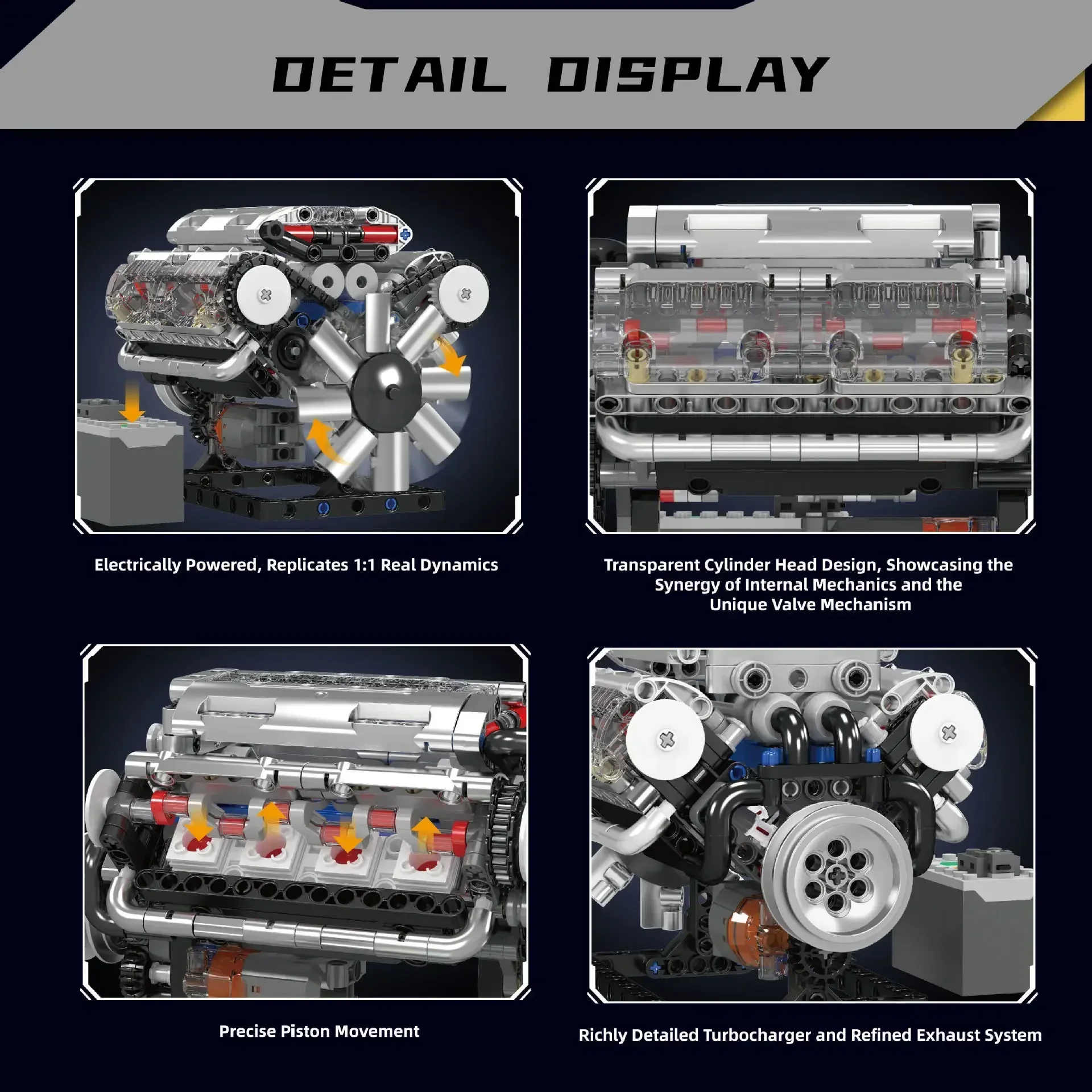 Mold King V8 Motor Bouwstenen  - Model Kit V8 Engine recensie en prijs
