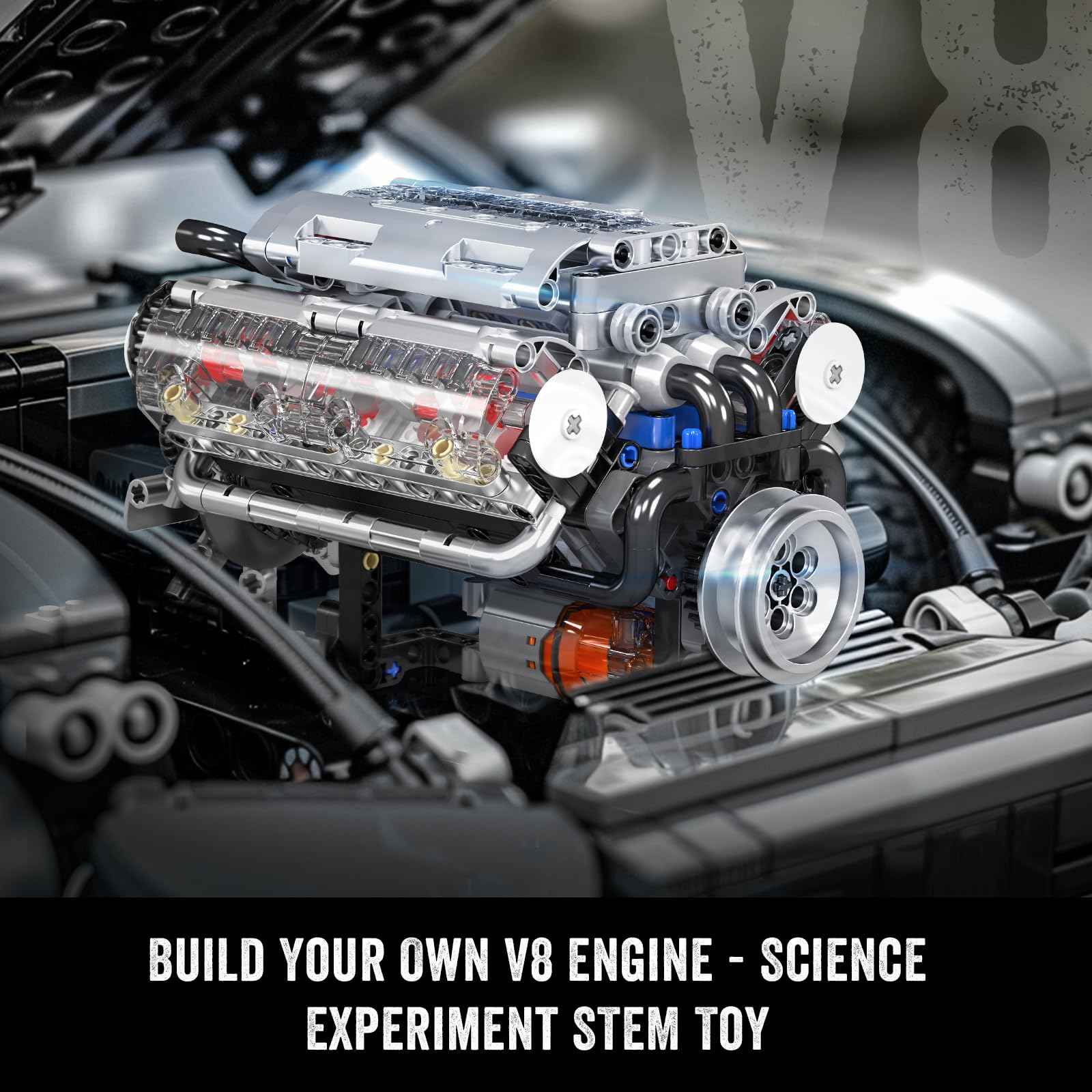 Mould King 10088 V8 Motor Bouw - Model Kit V8 Engine recensie en prijs