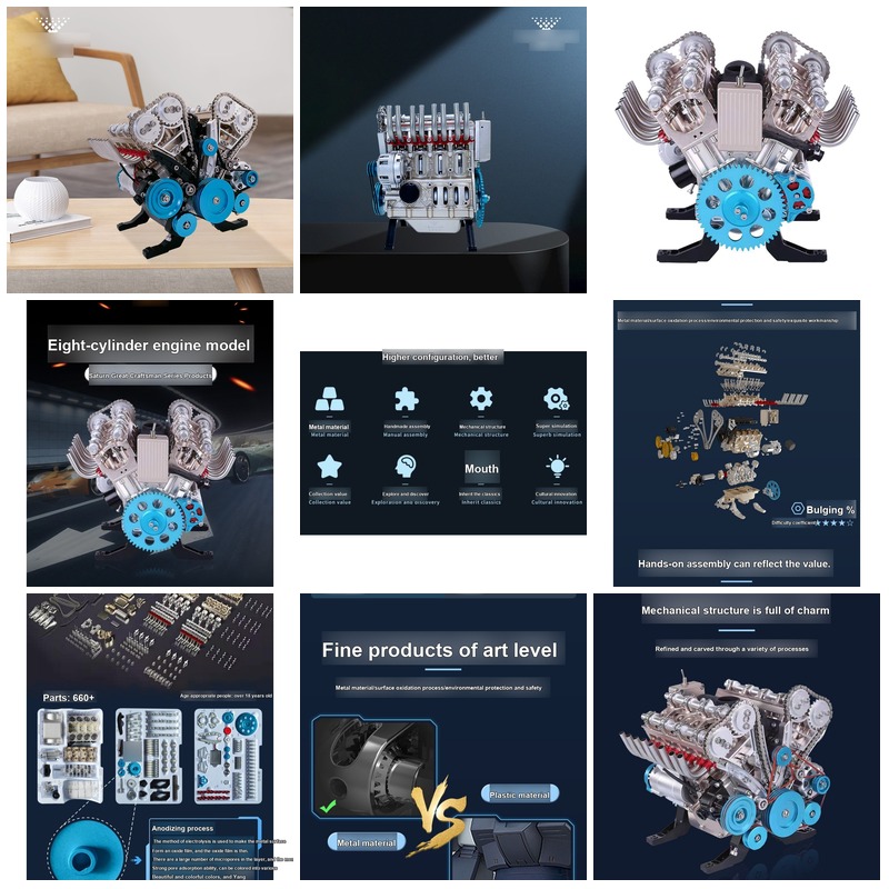 DIY 3D Mechanische V8 Motor Me - Model Kit V8 Engine recensie en prijs