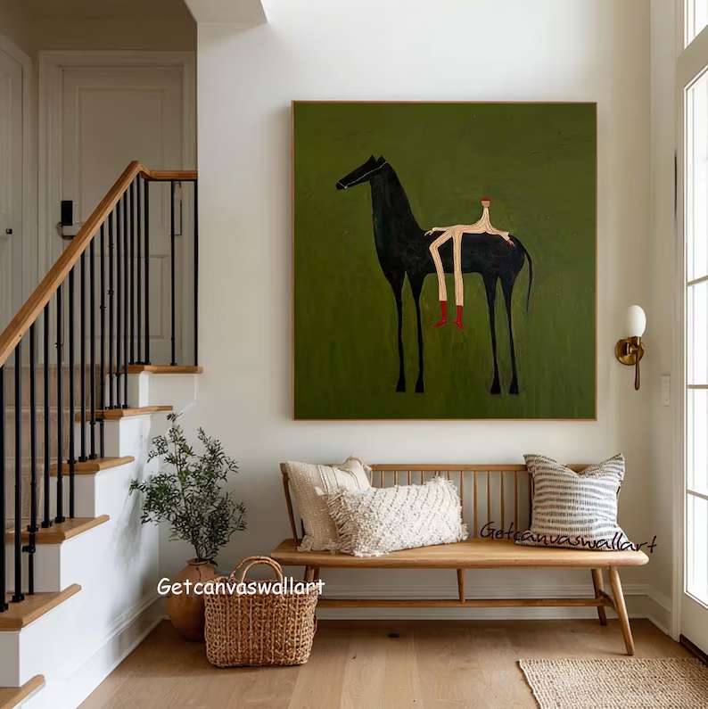 Moderne abstracte westerse paa - Model Kit Horse recensie en prijs